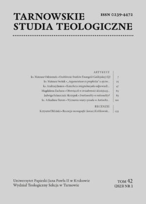 Tarnowskie Studia Teologiczne 2023 t. 42 nr 1