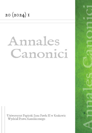 Annales Canonici 20 (2024) 1