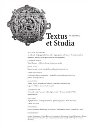 Textus et Studia 2024 nr 4 (40)